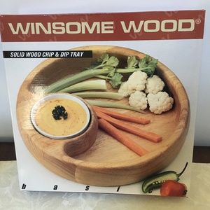 SOLID WOOD CHIP & DIP TRAY by WINSOME WOOD